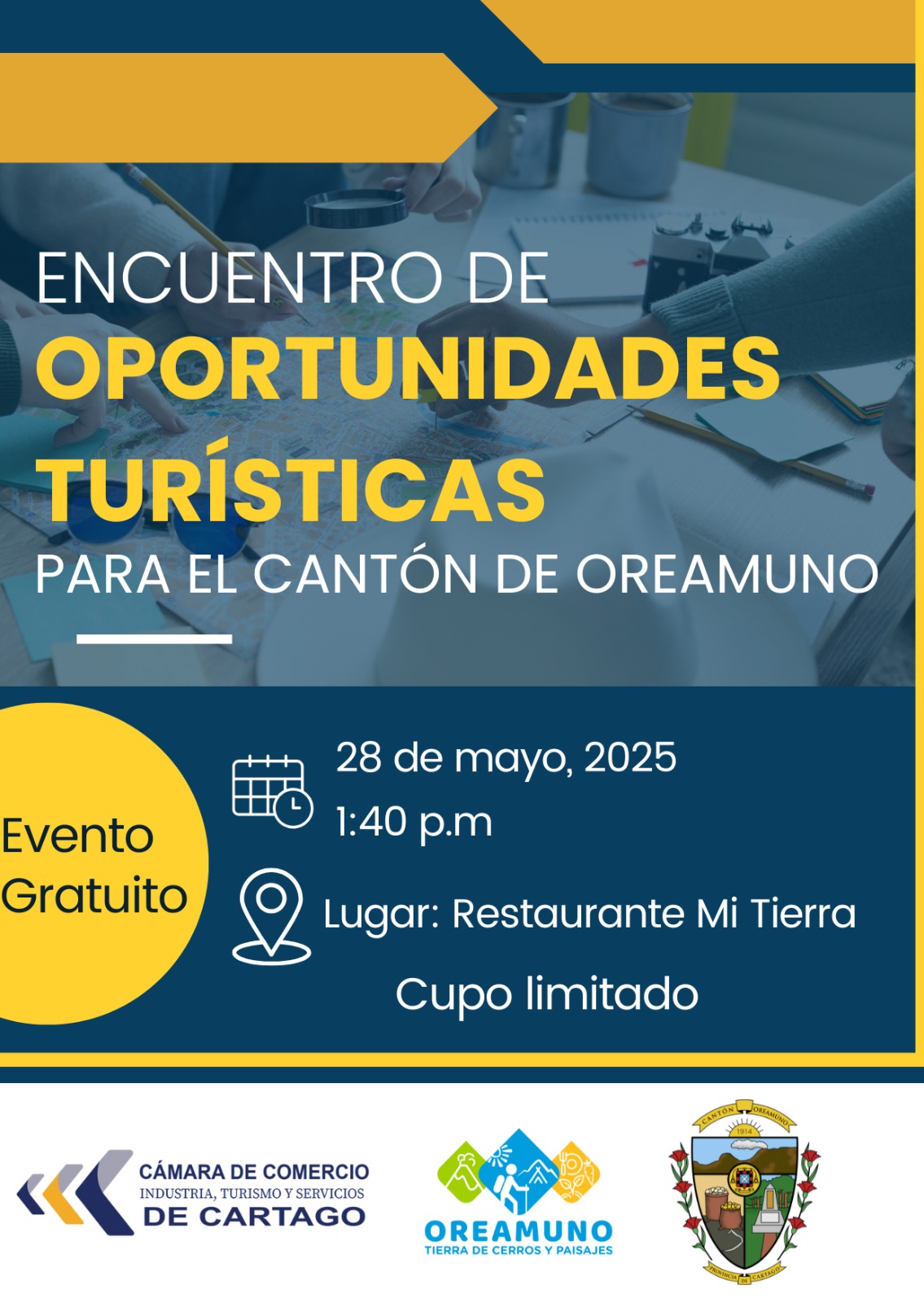 Encuentro turístico y comercial reunirá actores clave del desarrollo en Oreamuno